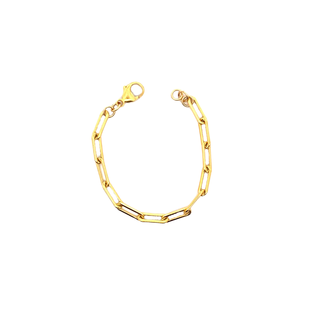Gold-Filled Heavy Paperclip Bracelet