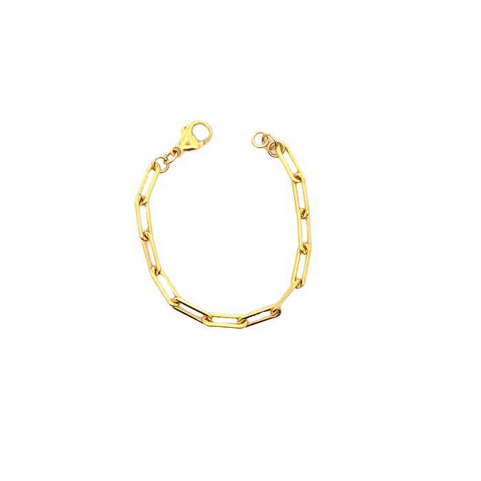Gold-Filled Heavy Paperclip Bracelet