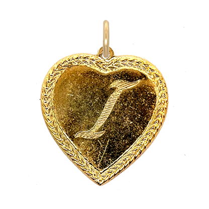 Letter Heart Charm