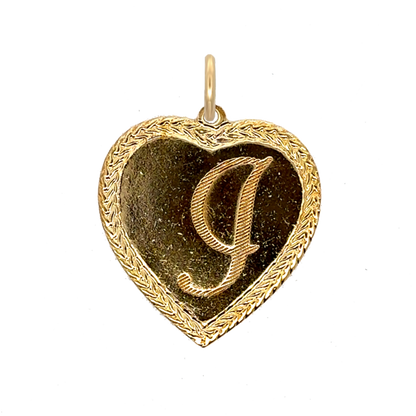 Letter Heart Charm