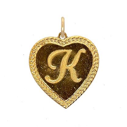 Letter Heart Charm