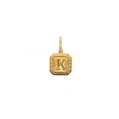 Square Letter Charm Vintage