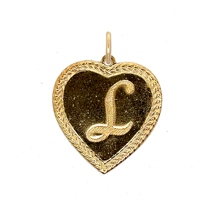 Letter Heart Charm