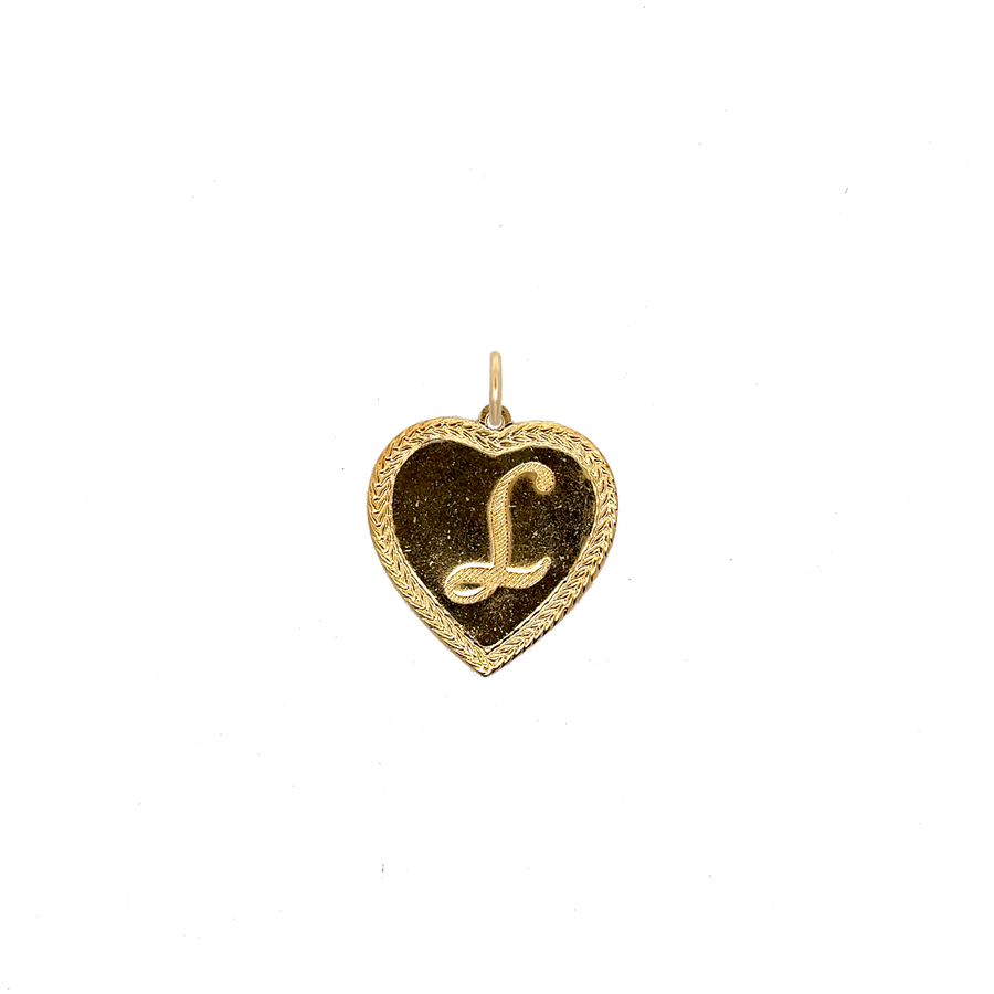 Letter Heart Charm