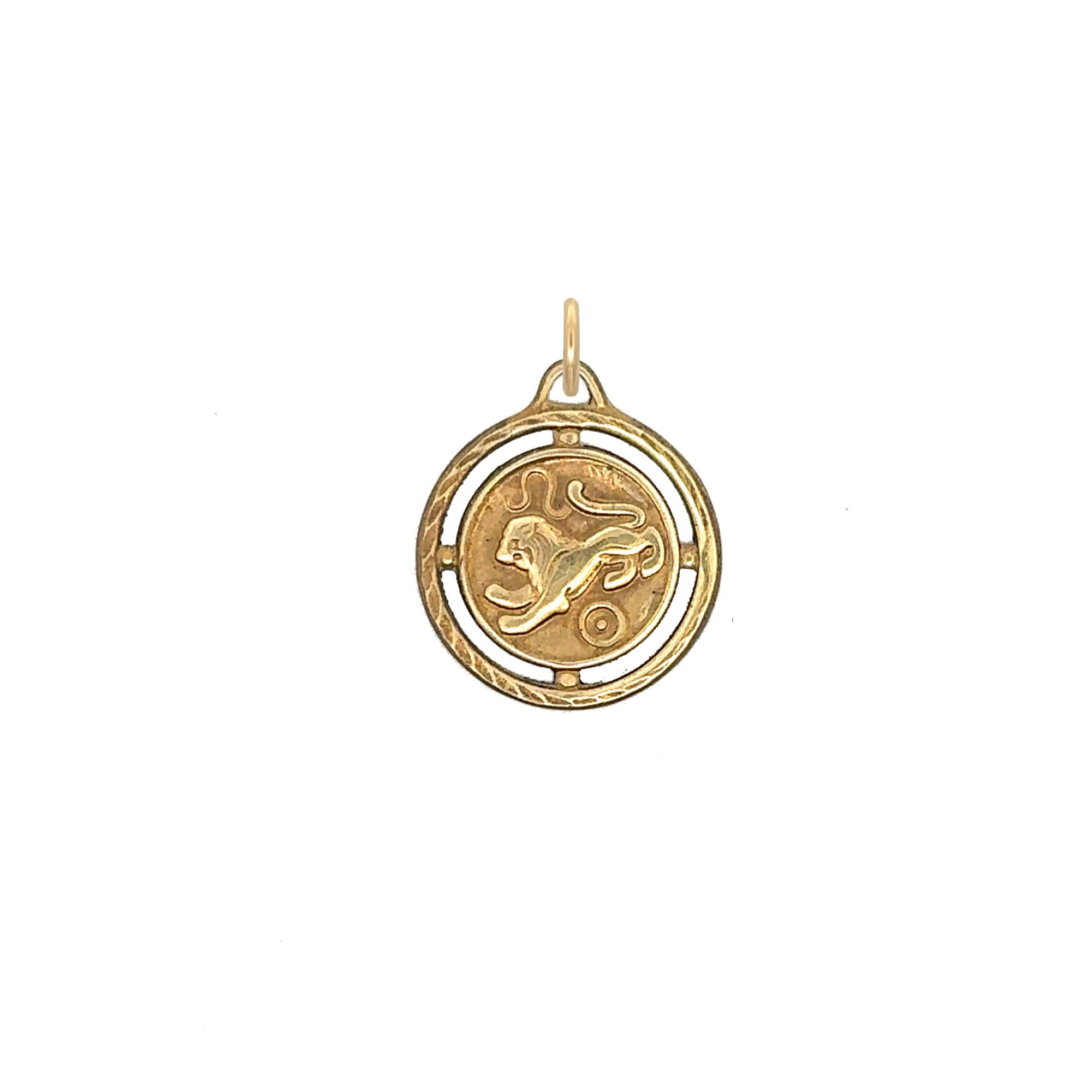 Leo Vintage Braided Charm Brass