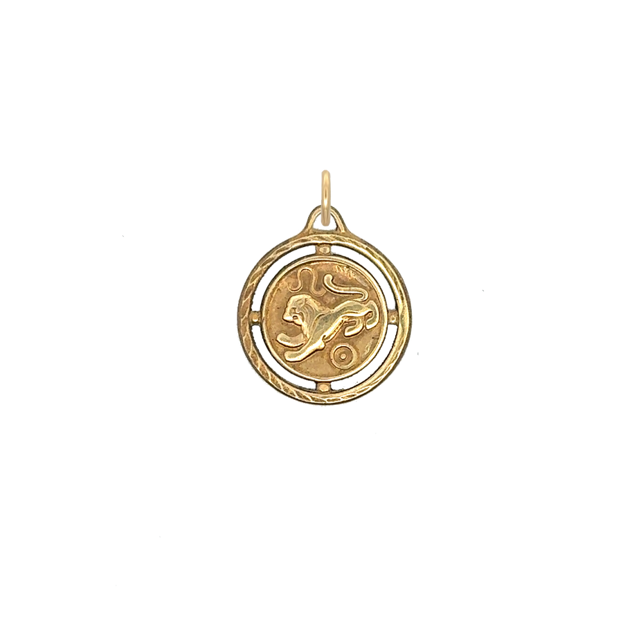 Leo Braided Brass Charm