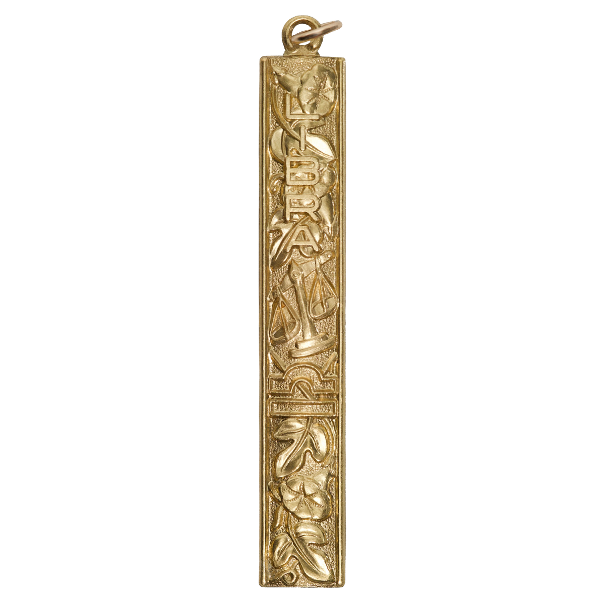 Libra Vintage Bar Charm Brass