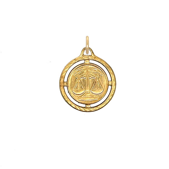 Libra Braided Brass Charm