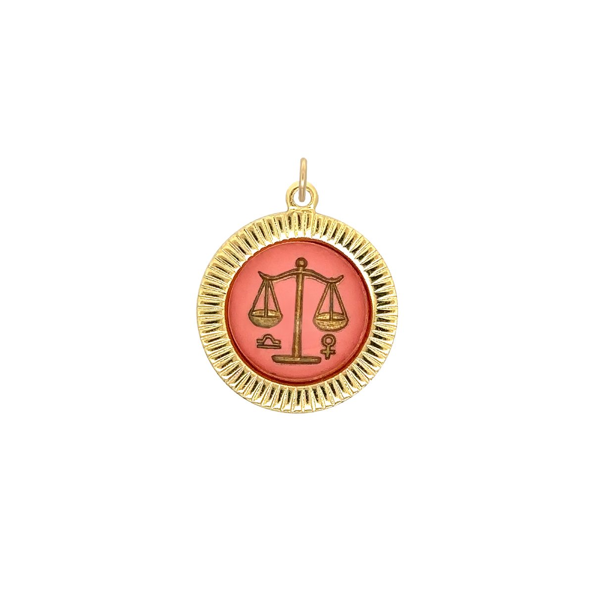 Libra Vintage Glass Charm Small Frame