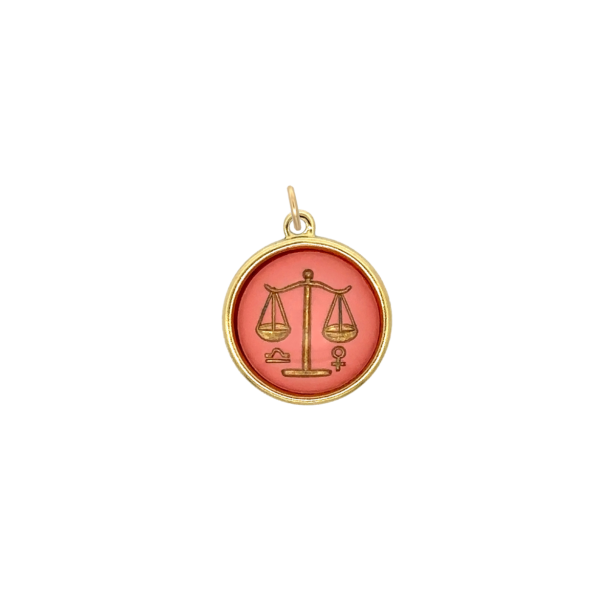 Libra Vintage Glass Charm Small