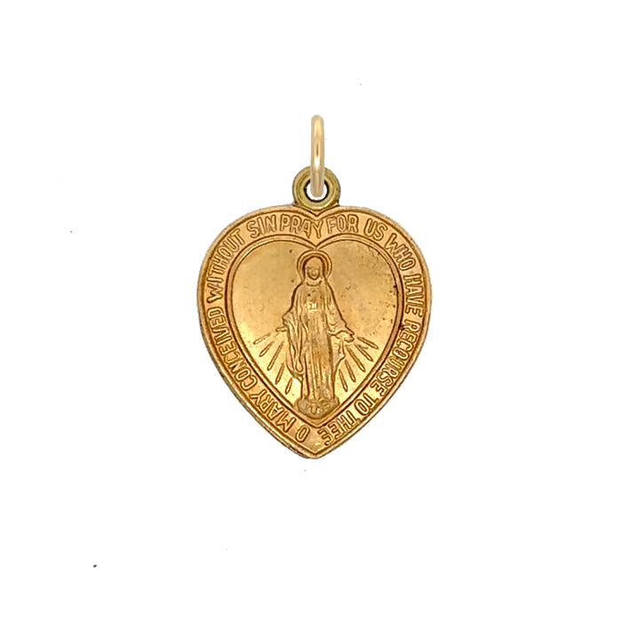 Mother Mary Heart Charm