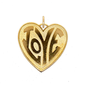 Love Heart Charm Large Vintage
