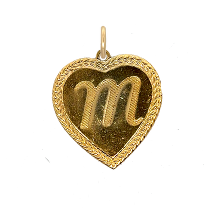 Letter Heart Charm