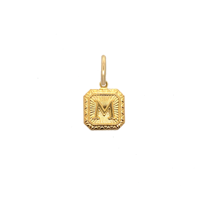 Square Letter Charm Vintage