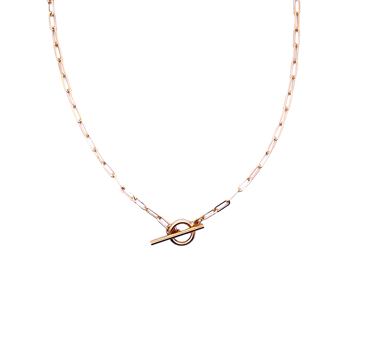 Medium Paperclip Toggle Chain Gold-Filled