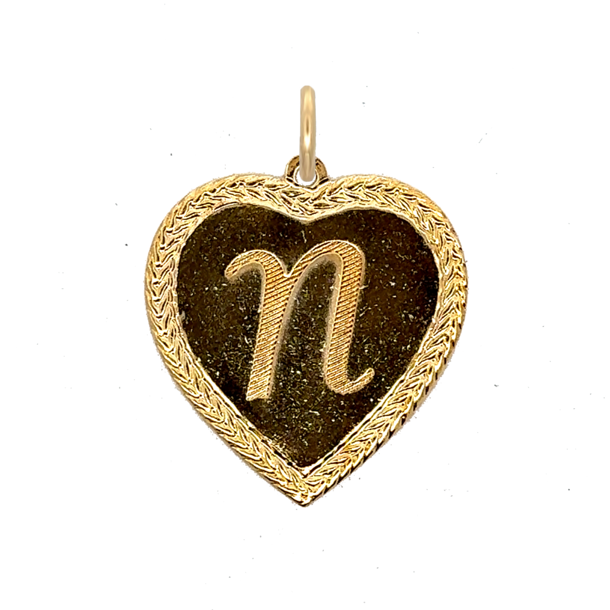 Letter Heart Charm