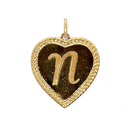 Letter Heart Charm