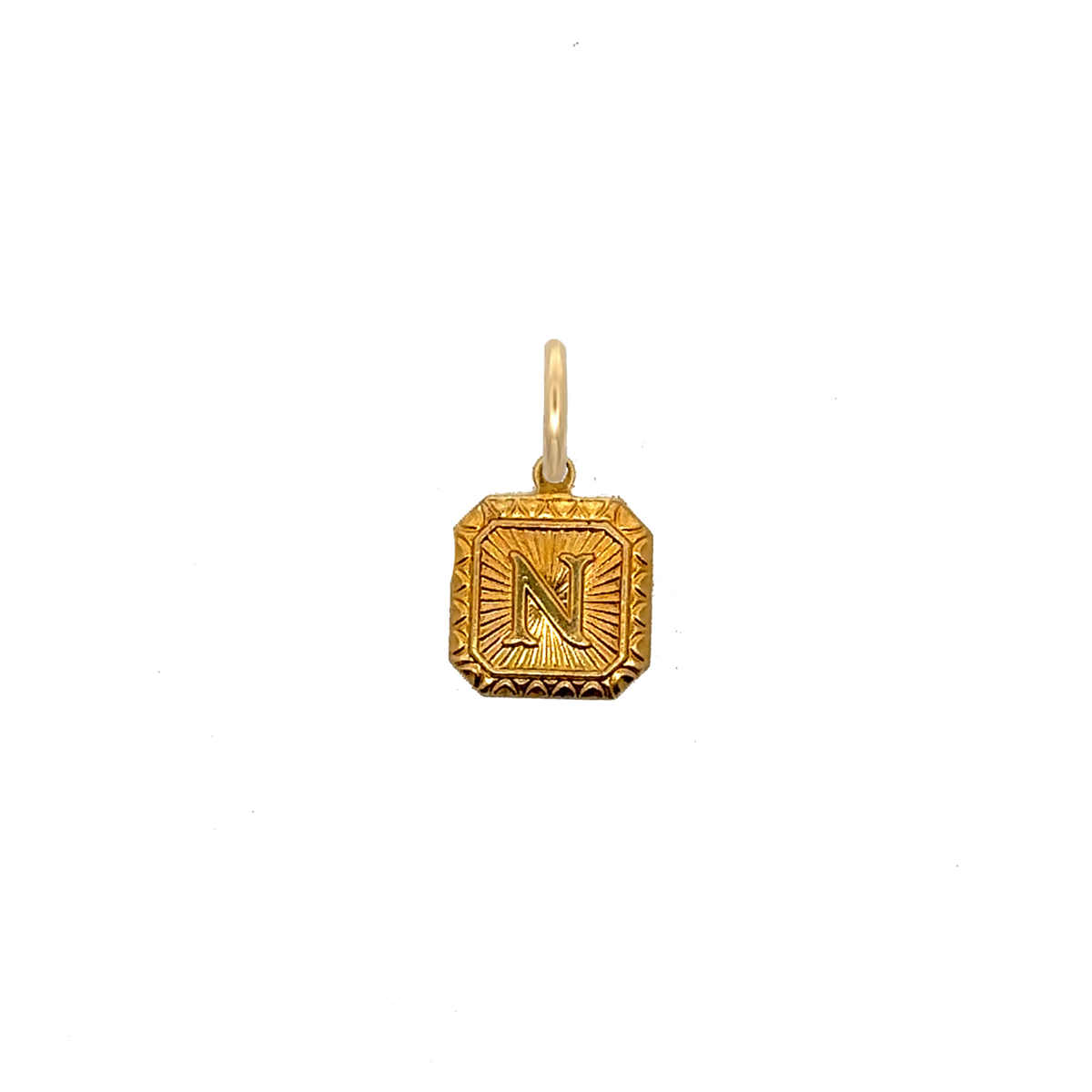 Square Letter Charm Vintage