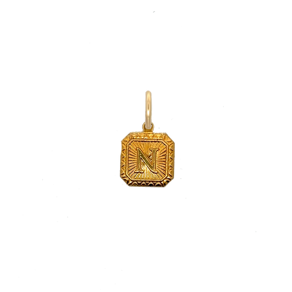 Square Letter Charm Vintage