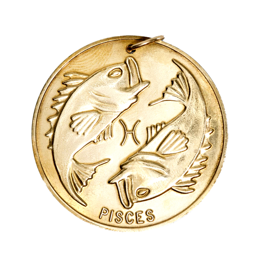 Pisces Vintage Coin Charm