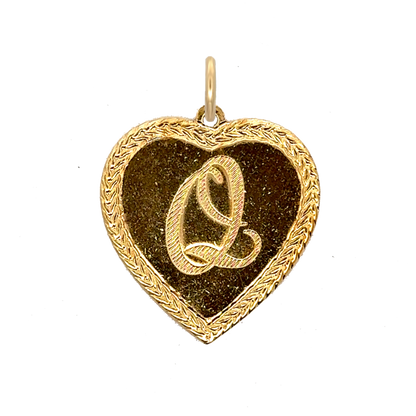 Letter Heart Charm