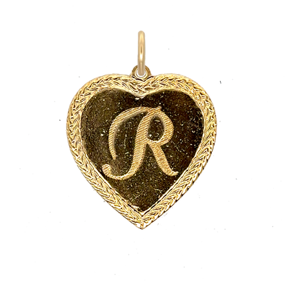 Letter Heart Charm