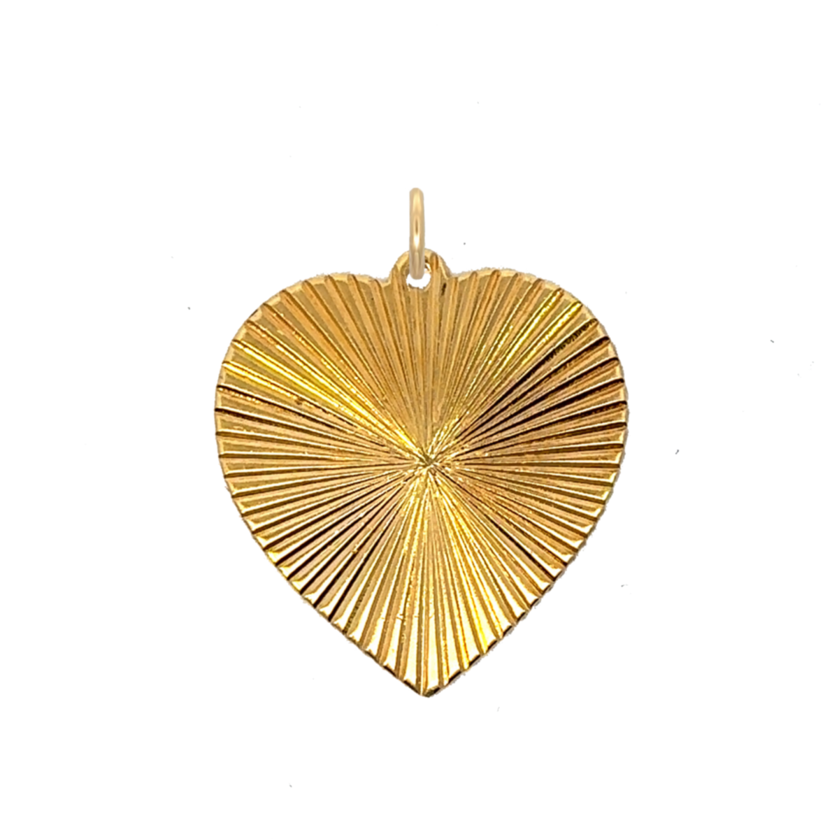 Ribbed Heart Charm