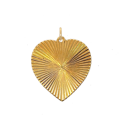 Ribbed Heart Charm