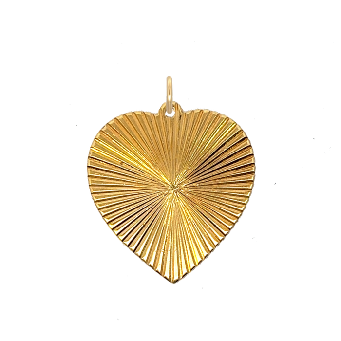 Ribbed Heart Charm