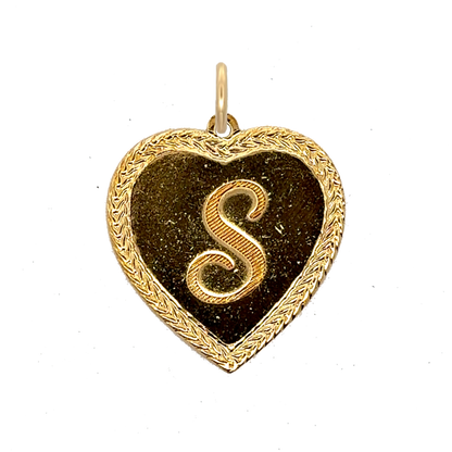 Letter Heart Charm