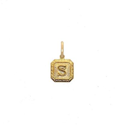 Square Letter Charm Vintage