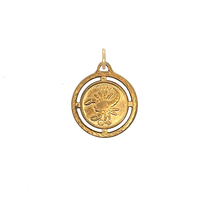 Scorpio Braided Brass Charm