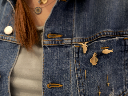 Vintage Brass Zodiac Pins