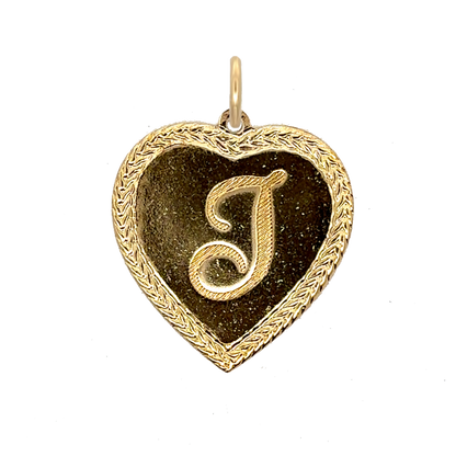 Letter Heart Charm