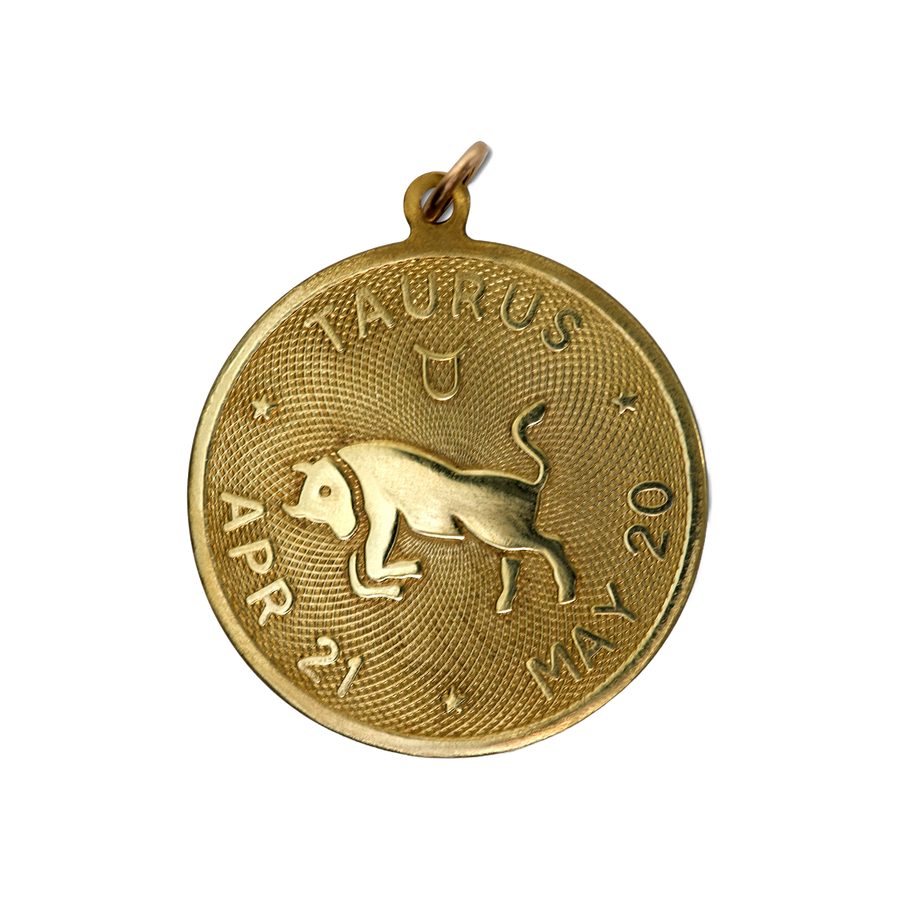 Taurus Vintage Dates Charm