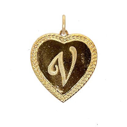 Letter Heart Charm