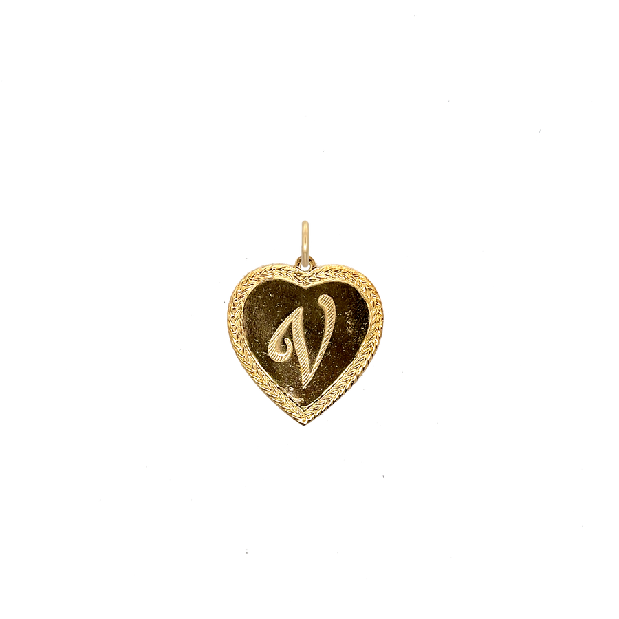 Letter Heart Charm