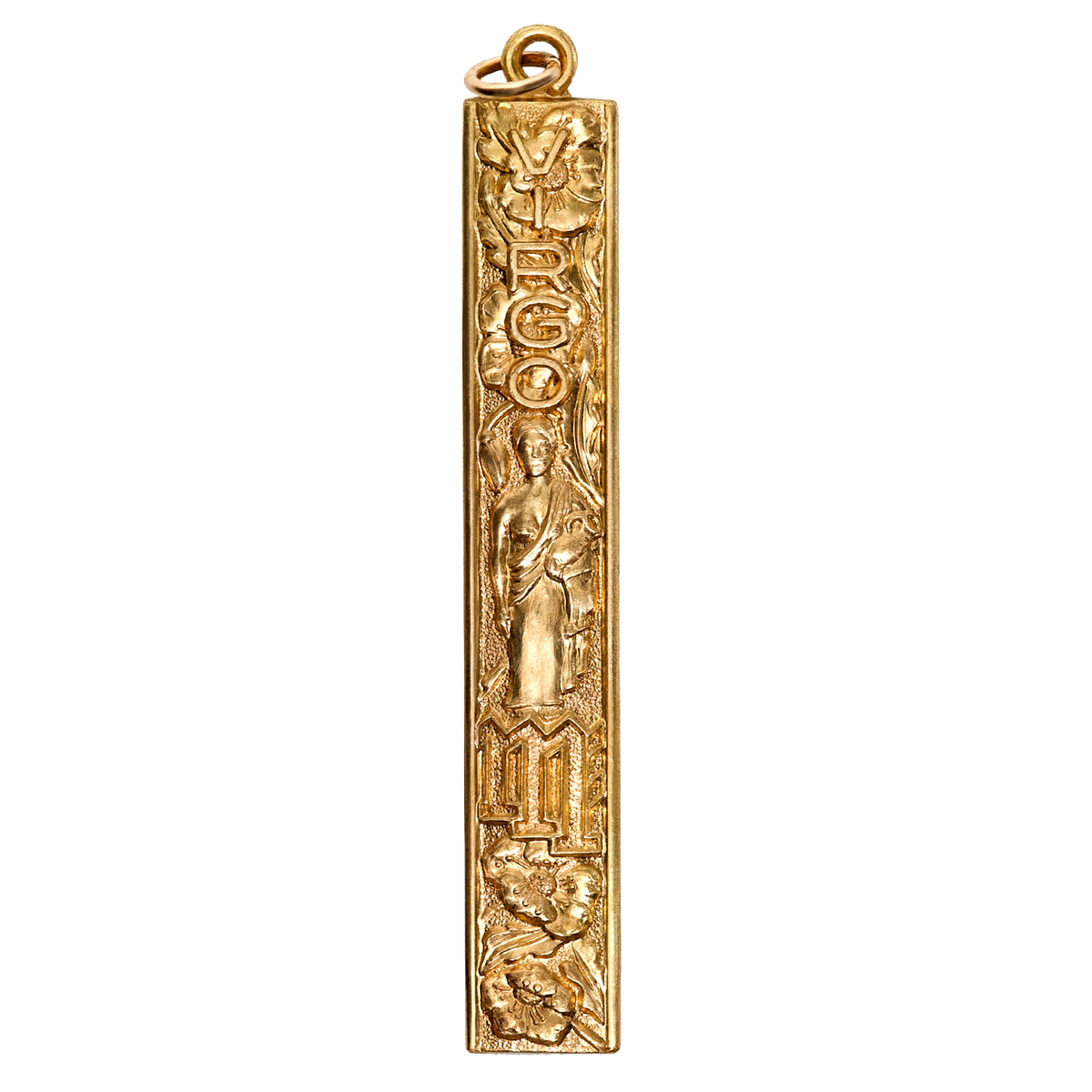 Virgo Vintage Bar Charm Brass