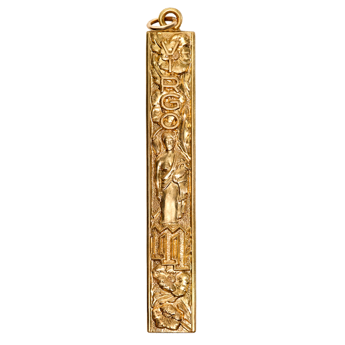 Virgo Vintage Bar Charm Brass