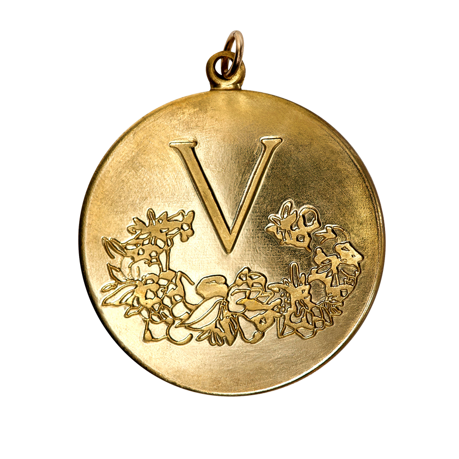 Virgo Vintage Engraved Charm