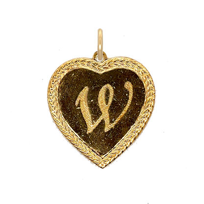 Letter Heart Charm