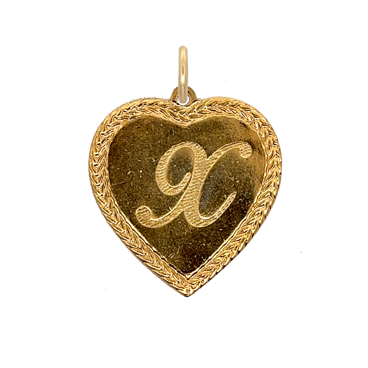 Letter Heart Charm