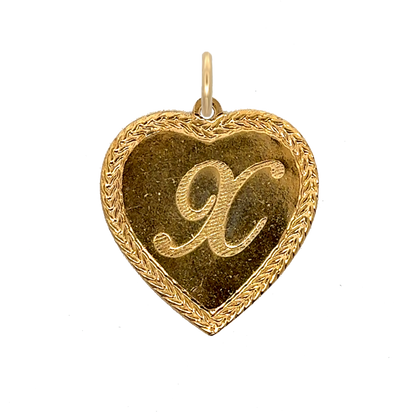 Letter Heart Charm