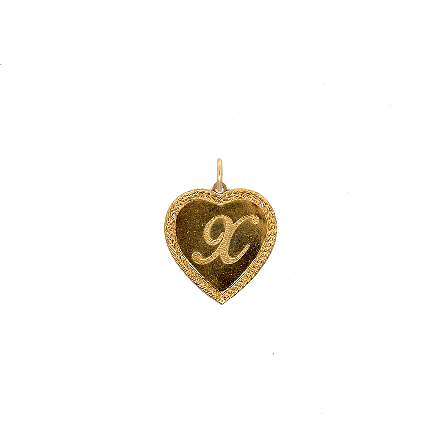 Letter Heart Charm