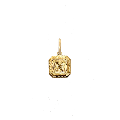 Square Letter Charm Vintage