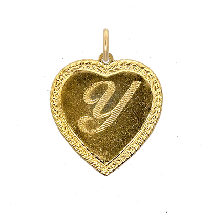 Letter Heart Charm