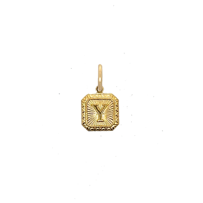 Square Letter Charm Vintage