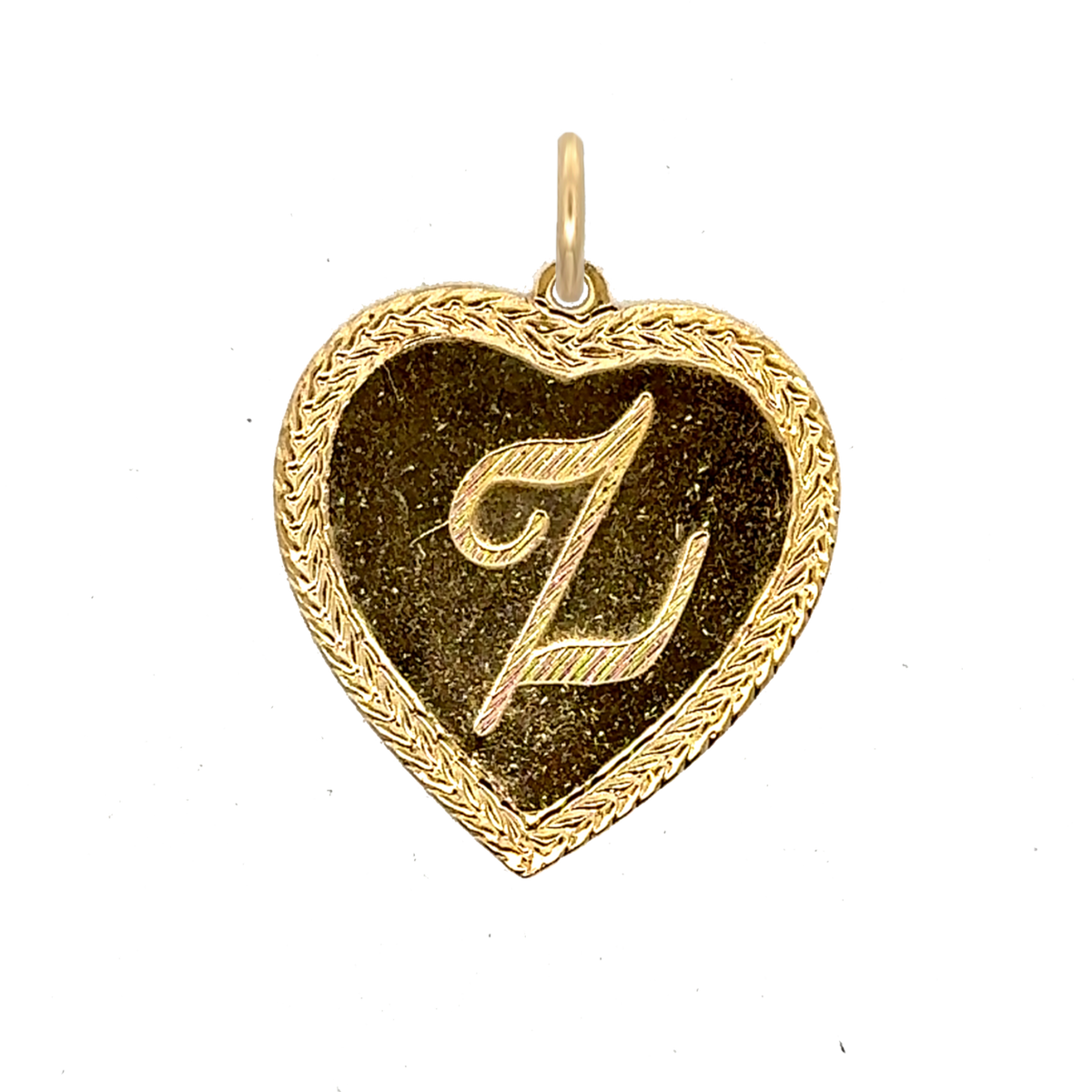 Letter Heart Charm