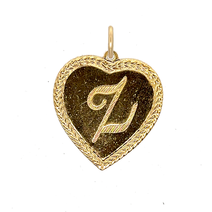 Letter Heart Charm
