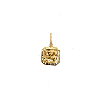 Square Letter Charm Vintage